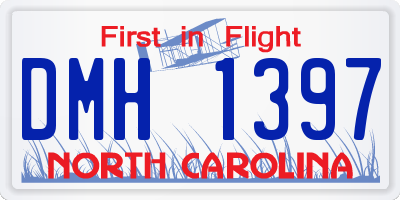 NC license plate DMH1397