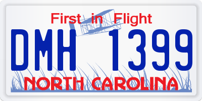 NC license plate DMH1399