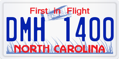 NC license plate DMH1400