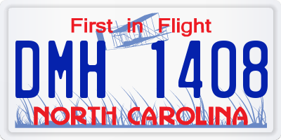 NC license plate DMH1408