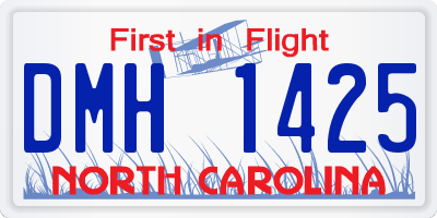 NC license plate DMH1425