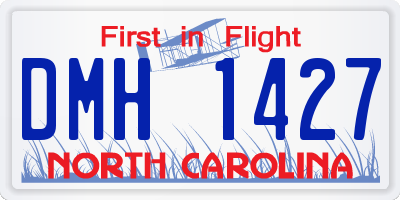 NC license plate DMH1427