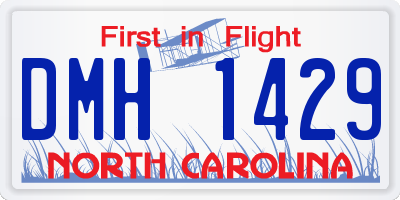 NC license plate DMH1429