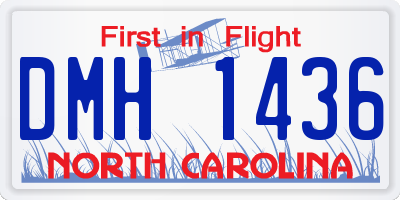 NC license plate DMH1436