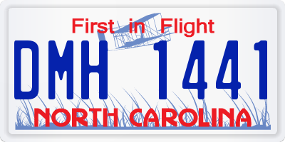 NC license plate DMH1441