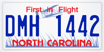 NC license plate DMH1442