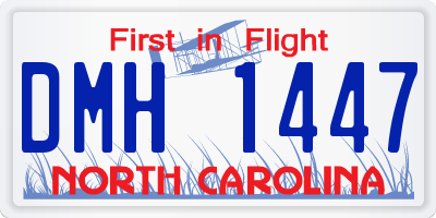 NC license plate DMH1447