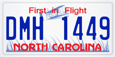 NC license plate DMH1449