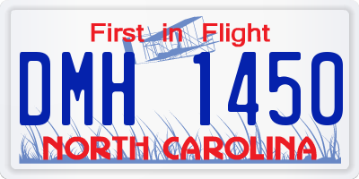 NC license plate DMH1450