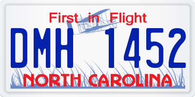 NC license plate DMH1452