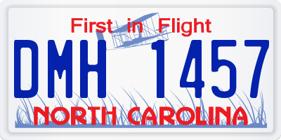 NC license plate DMH1457