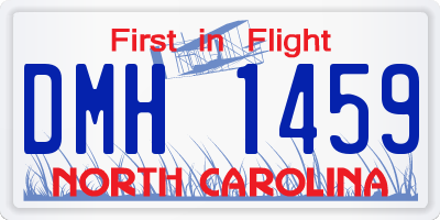 NC license plate DMH1459