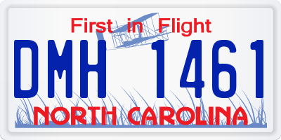 NC license plate DMH1461