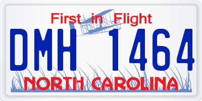 NC license plate DMH1464