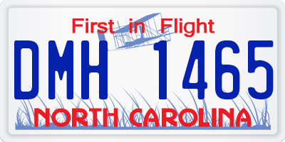 NC license plate DMH1465