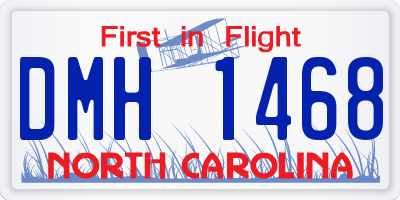 NC license plate DMH1468