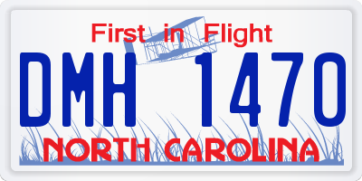 NC license plate DMH1470