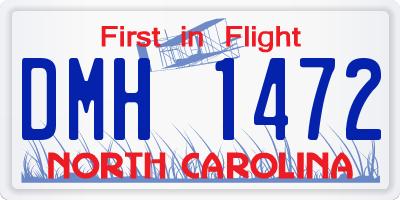NC license plate DMH1472