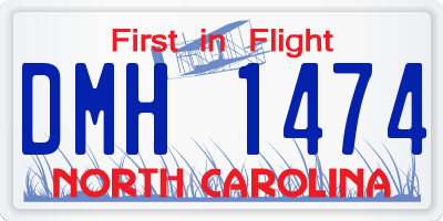 NC license plate DMH1474