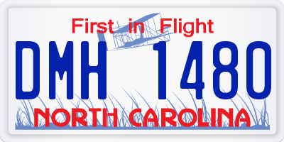 NC license plate DMH1480