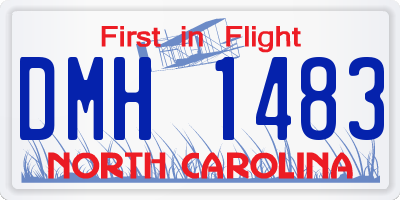 NC license plate DMH1483