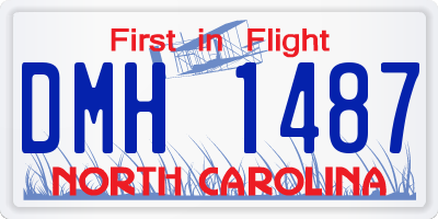 NC license plate DMH1487