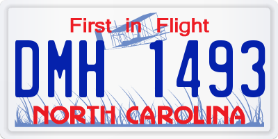 NC license plate DMH1493