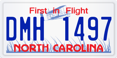 NC license plate DMH1497