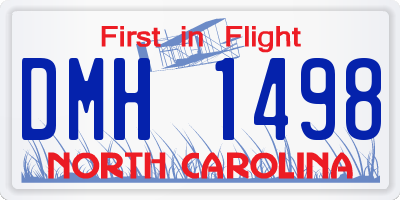 NC license plate DMH1498