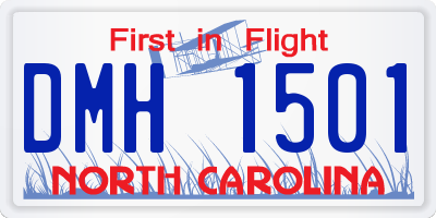 NC license plate DMH1501