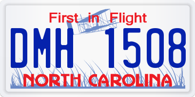 NC license plate DMH1508