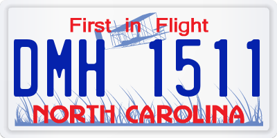 NC license plate DMH1511