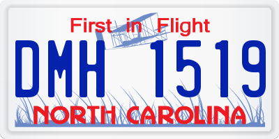 NC license plate DMH1519