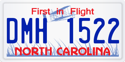 NC license plate DMH1522