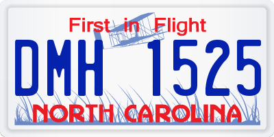 NC license plate DMH1525