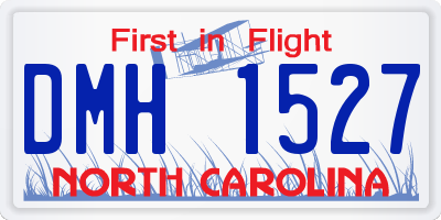 NC license plate DMH1527