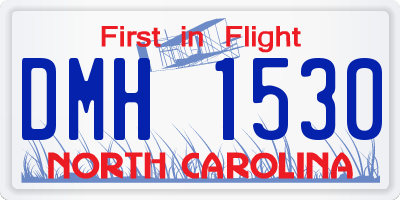 NC license plate DMH1530