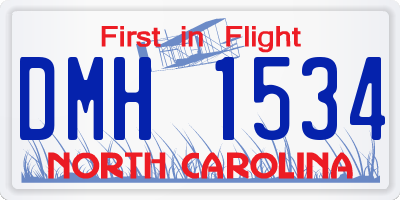 NC license plate DMH1534