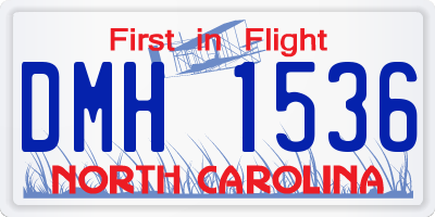 NC license plate DMH1536
