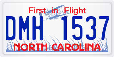 NC license plate DMH1537