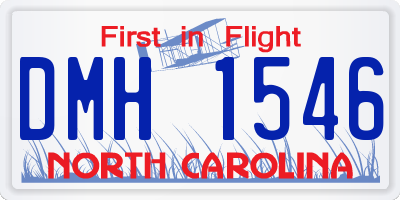 NC license plate DMH1546