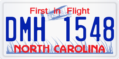 NC license plate DMH1548