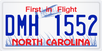 NC license plate DMH1552