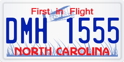 NC license plate DMH1555