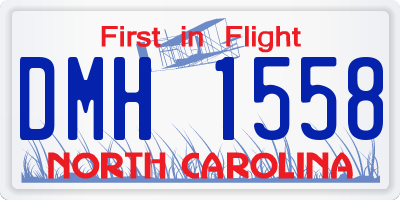 NC license plate DMH1558