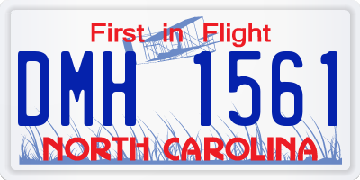 NC license plate DMH1561