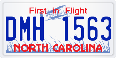 NC license plate DMH1563