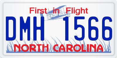 NC license plate DMH1566