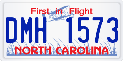 NC license plate DMH1573