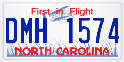 NC license plate DMH1574
